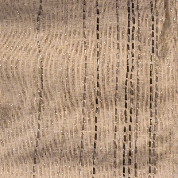 🥀🥀👋 Last Call Strapless champagne shimmer dress with built-in bra. 8 petite - Picture 3 of 4